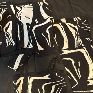 Fashion Nova Black and White Jumpsuit Set